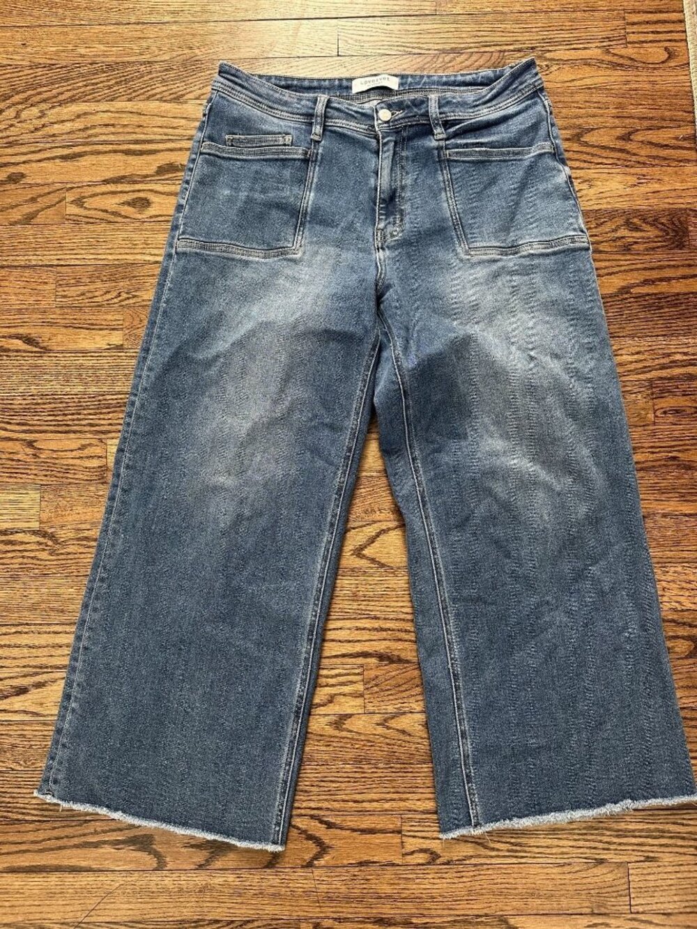 Lovervet by Vervet Wide Leg Crop Jeans Size 31